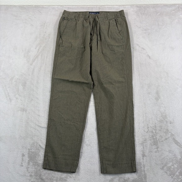 Abercrombie & Fitch Other - Abercrombie & Fitch Stretch Linen Blend Lounge Pants in Olive Green Men Medium